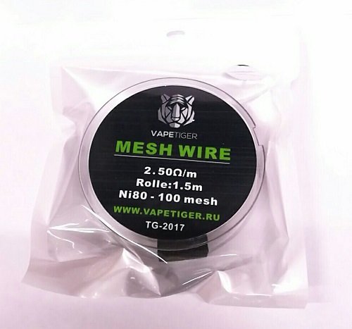 Mesh for winding Vapetiger Mesh Wire Ni80-100mesh 2.5ohm/m 1.5m/rolle TG-2017