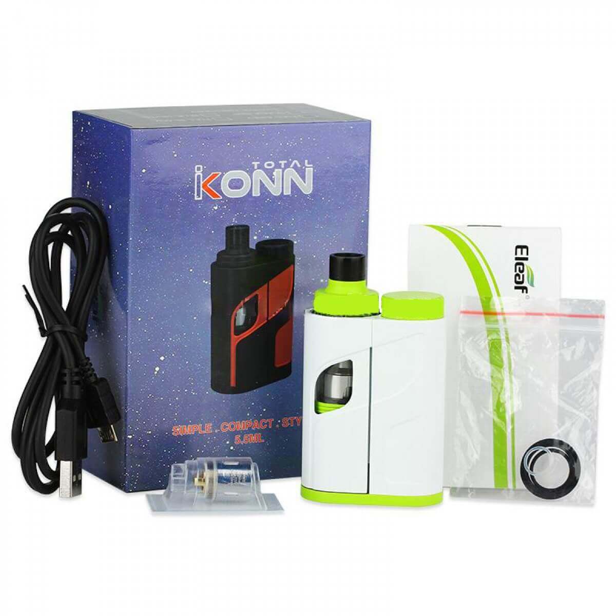 Стартовый набор Eleaf iKonn Total 50W с Ello Mini Xl - купить в  магазин-складе электронных сигарет Vape.Academy - отправка для самовывоза в  магазины по Москве и России