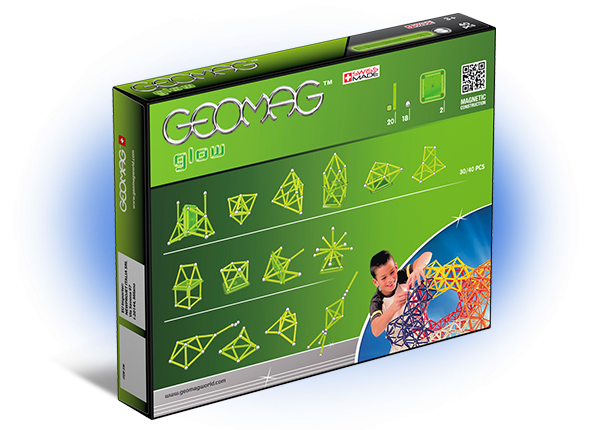 Магнитный конструктор GEOMAG 330 Glow 40 деталей