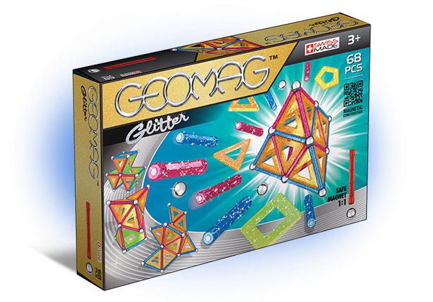 Магнитный конструктор GEOMAG 533 Glitter 68 деталей