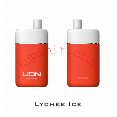 Одноразовый UDN GEN 6000 Lychee Ice (Личи/Лёд) Pod / 6000 затяжек 650 mAh