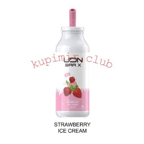 Одноразовый UDN BAR X Strawberry Ice Cream (Клубника/Мороженое) Pod / 7000 затяжек 600 mAh