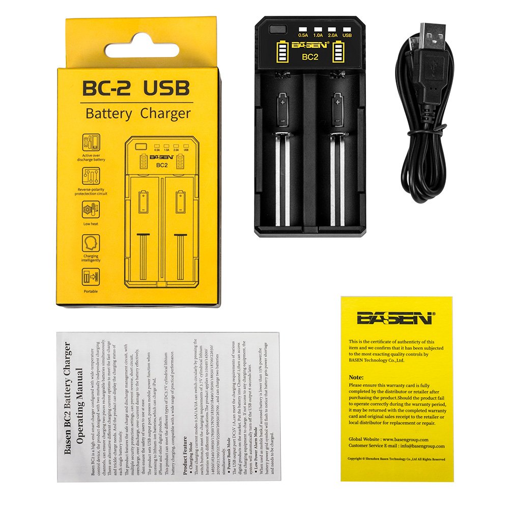 Универсальноe зарядное устройство Basen BC2 USB