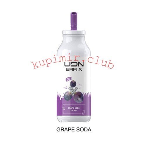 Одноразовый UDN BAR X Grape Soda (Виноградная содовая) Pod / 7000 затяжек 600 mAh