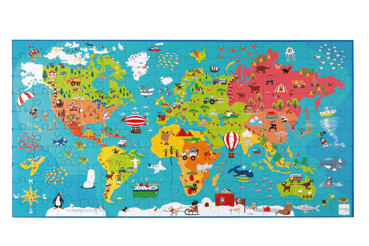 Пазл SCRATCH 6181076 Карта мира