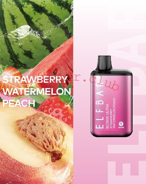 Одноразовый Elf bar BC5000 Ultra Strawberry Watermelon Peach (Клубника/Арбуз/Персик) Pod / 5000 затяжек 650 mAh