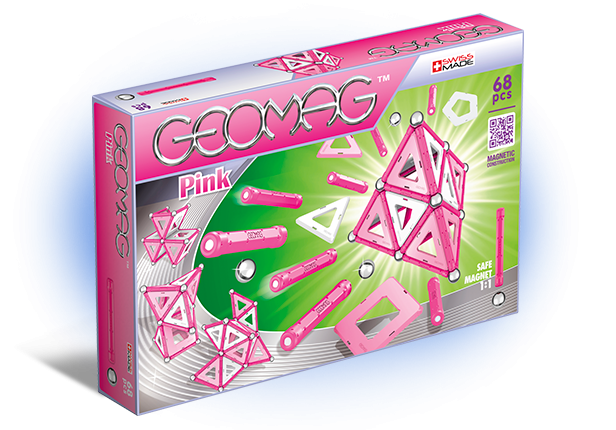 Магнитный конструктор GEOMAG 342 Pink 68 деталей