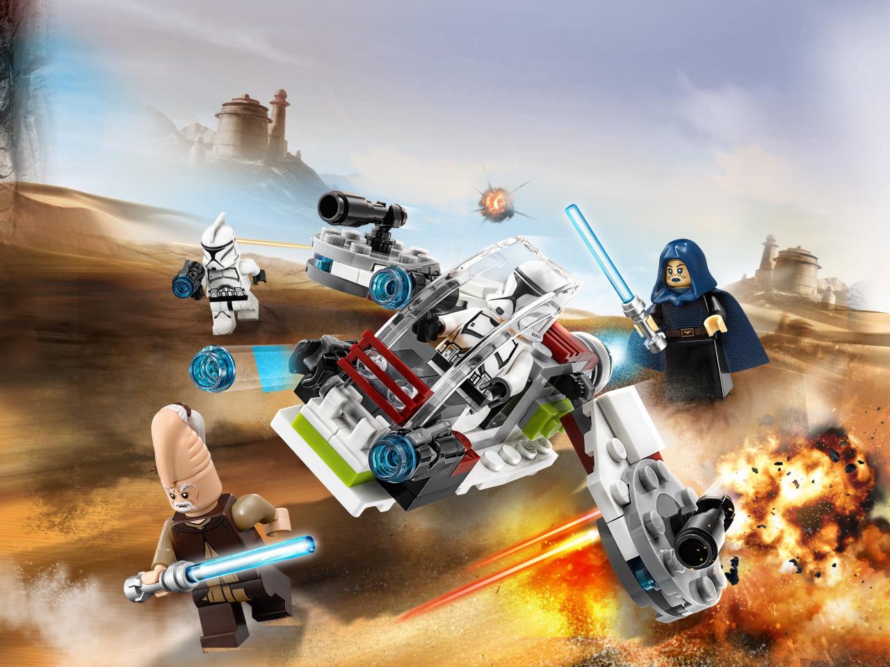 Конструктор LEGO 75206 Star Wars Боевой набор джедаев и клонов-пехотинцев
