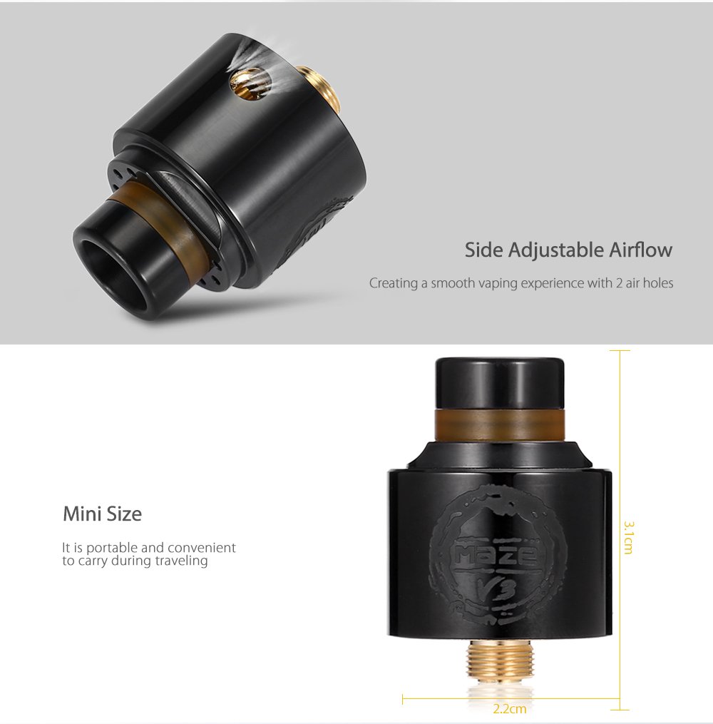 Дрипка Hcigar Maze V3 - купить в магазине электронных сигарет Vape.Academy  - отправка для самовывоза в магазины по Твери и России