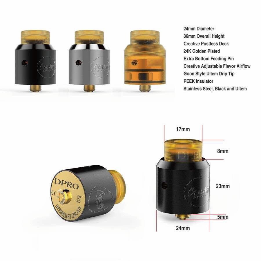 Дрипка CoilArt DPRO RDA - купить в магазине электронных сигарет  Vape.Academy - отправка для самовывоза в магазины по Москве и России