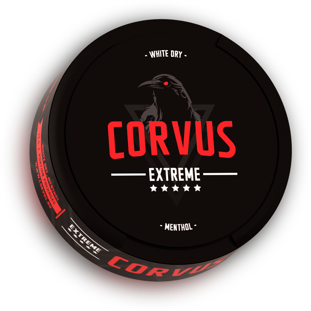 Corvus Extreme (Ментол) / Снюс Corvus Бестабачный - купить в магазин-складе  электронных сигарет Vape.Academy - отправка для самовывоза в магазины по  Москве и России