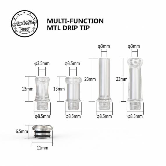 Набор дрип типов Ambition Mods MTL 510 Drip Tip Kit