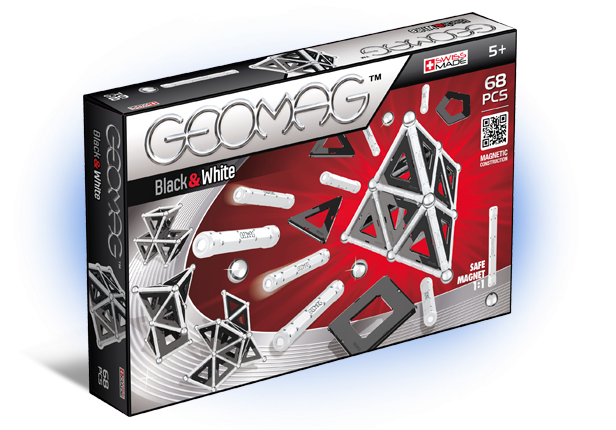 Магнитный конструктор GEOMAG 012 Black and White 68 деталей