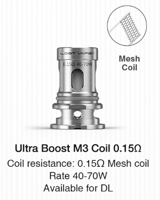 Replacement Lost Vape Ultra Boost M3 0.15ohm Mesh