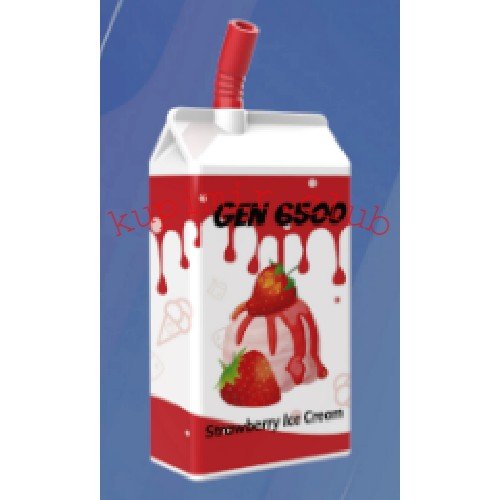Одноразовый UDN GEN 6500 V2 Strawberry Ice Cream (Клубника/Мороженое) Pod / 6500 затяжек 550 mAh
