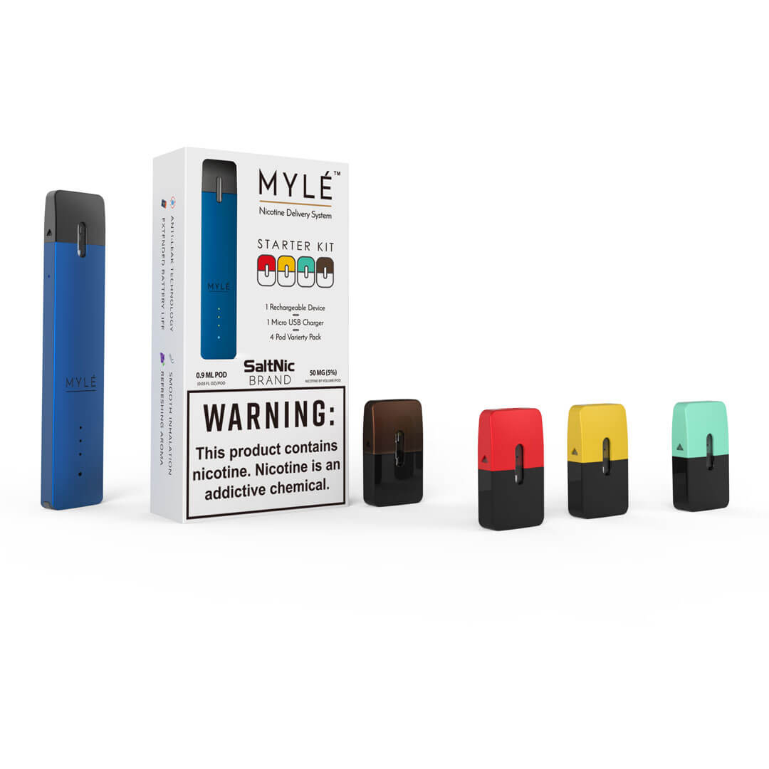 Стартовый набор Myle  (+4 картриджа) Royal Blue Vape Starter Kit