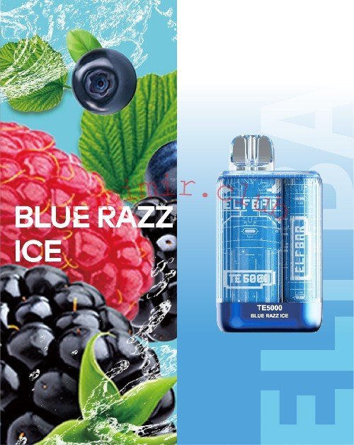Одноразовый Elf bar TE5000 Blue Razz Ice (Голубика/Малина/Лёд) Pod / 5000 затяжек 550 mAh