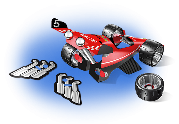 Магнитный конструктор GEOMAG 710 Машина гоночная красная