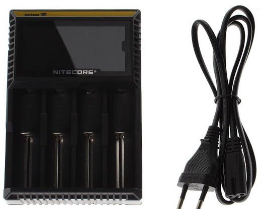 Зарядное устройство Nitecore D4 4-Slot Digital Battery Charger w/ LCD Display Screen